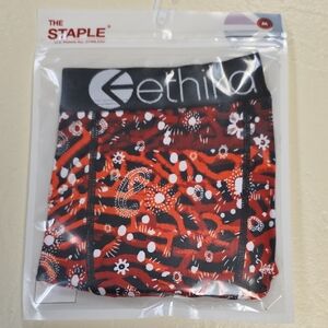 Ethika Black and Red Graphic Boxer Briefs